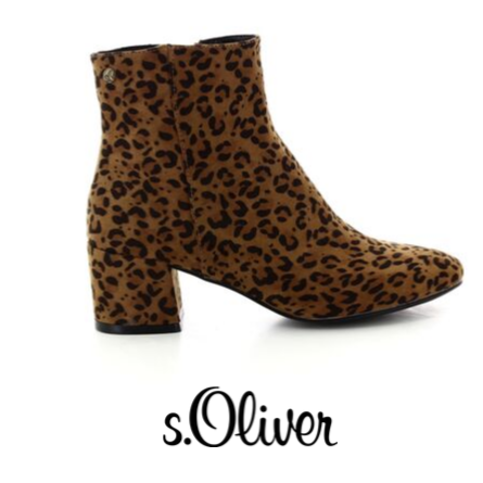 s.Oliver ankle boots leopard sample