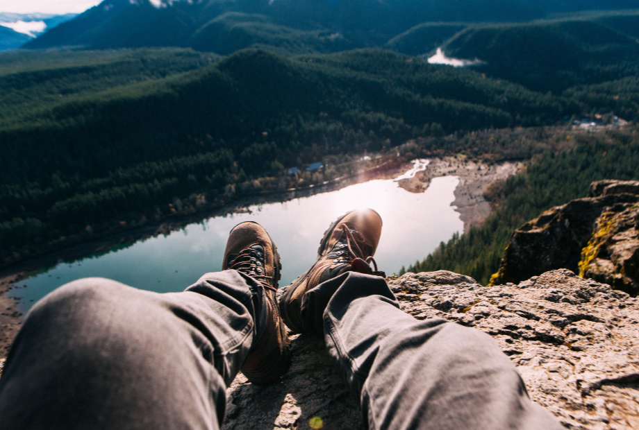 Hiking boots fit well with the urban look