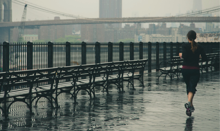 Rain or snow are no barrier to running