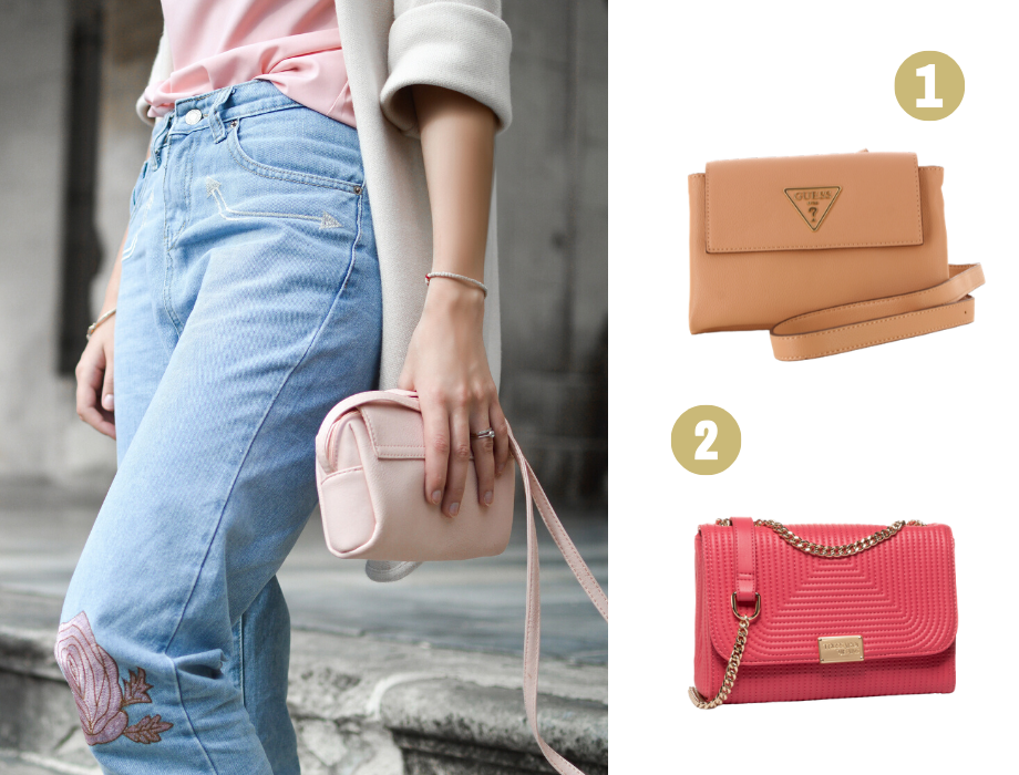 Pink bags give a fresh pop to your outfit
