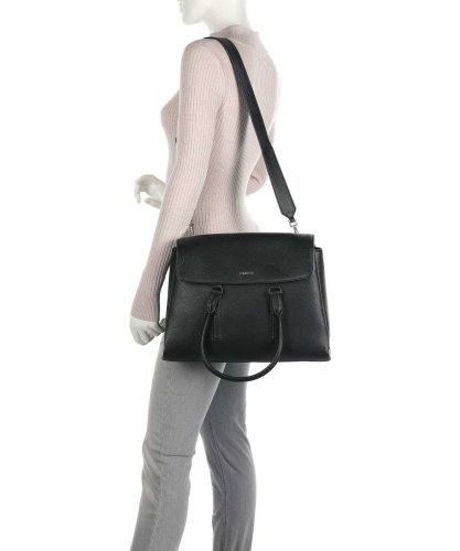 Calvin Klein CK ELEVATED SATCHEL MD Ck Black