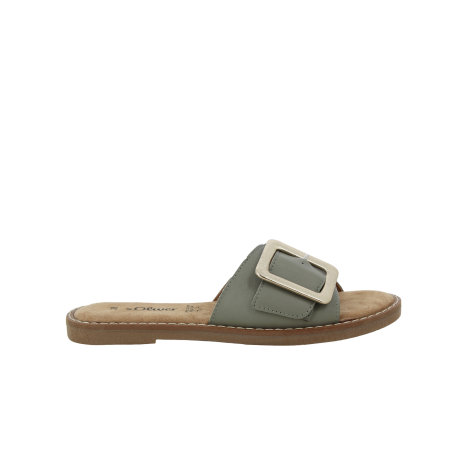 s.Oliver Mule Flat OLIVE/PLATINUM s27111-20-798