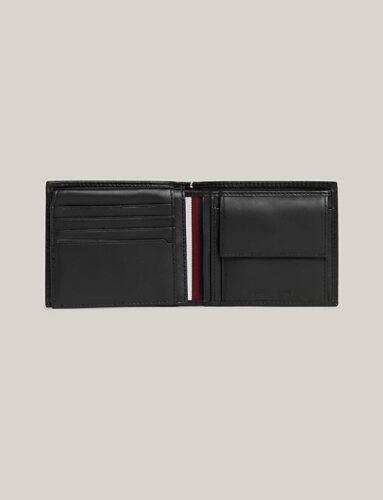 TOMMY HILFIGER TH PREM LEATHER FLAP & COIN