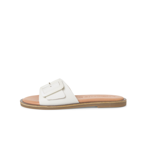 Tamaris slippers WHITE LEATHER