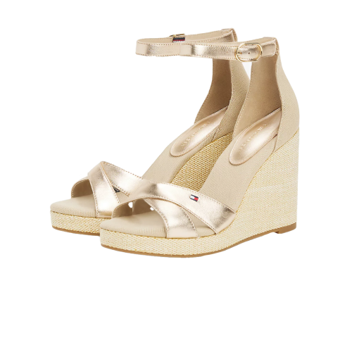 TH Sandals FLAG METALLIC HIGH WEDGE ESPAD