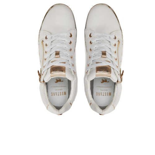 Mustang sneakers weiß/gold