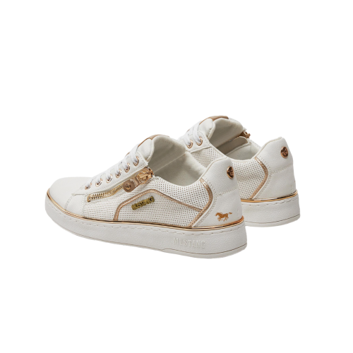 Mustang sneakers weiß/gold