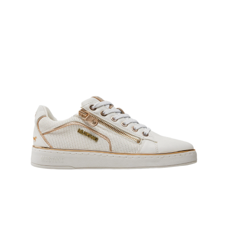 Mustang sneakers weiß/gold 1300312-111