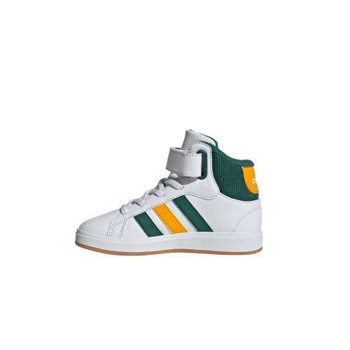 adidas GRAND COURT MID K  FTWWHT/CGREEN/COGOLD
