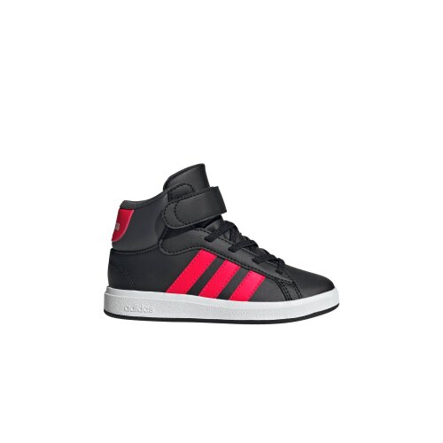 adidas GRAND COURT MID K  CBLACK/LUCRED/GRESIX